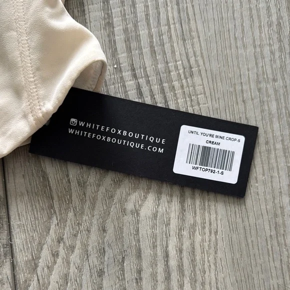 White Fox Cream Lace-Up Corset Top - Picture 4 of 4